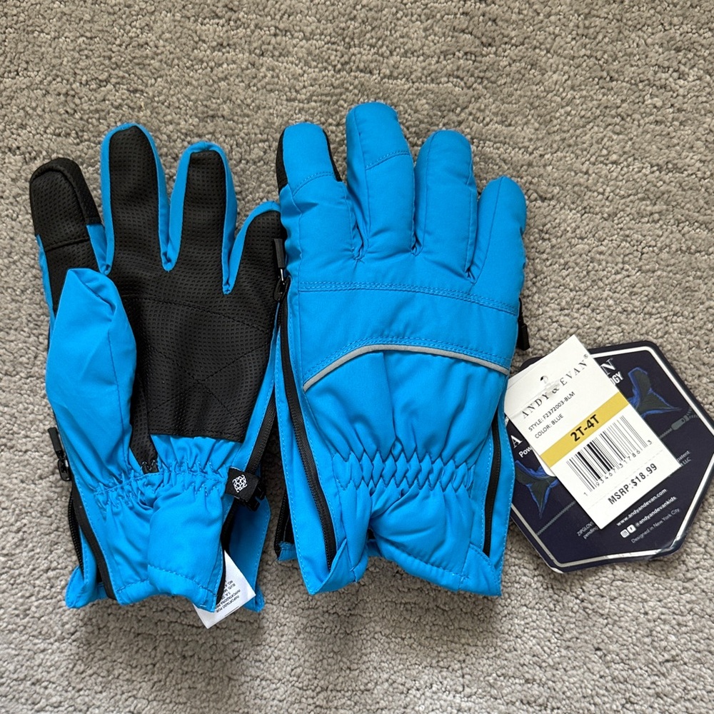 Andy & Evan Kids Blue Winter Gloves